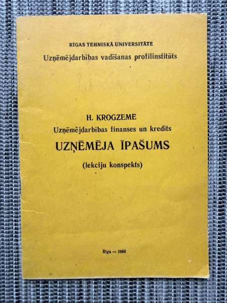 Uzņēmēja īpašums (lekciju konspekts)